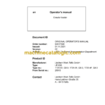 Liebherr LR 636 Type No. 1725 Crawler Loader Operating Manual (From SN 20043)