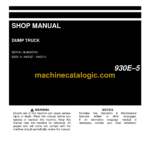 Komatsu 930E-5 Dump Truck Shop Manual (CEBM039402)