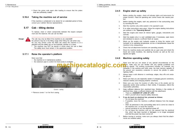 Liebherr LR 624 Type No.997 Crawler Loader Operating Manual (From SN 12474) - Image 4