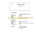 Liebherr LR 636 Crawler Loader Type No. 1725 Operating Manual (From SN 20043)