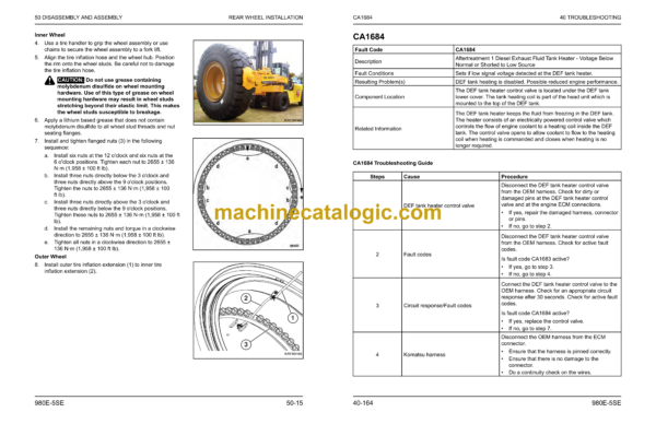 Komatsu 980E-5SE Dump Truck Shop Manual (CEBM041101) - Image 4