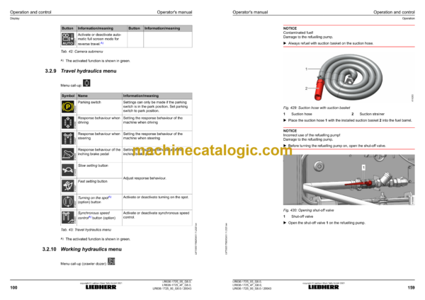 Liebherr LR 636 Crawler Loader Type No. 1725 Operating Manual (From SN 20043) - Image 4