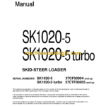 Komatsu SK1020-5, SK1020-5 Turbo Skid Steer Loader Shop Manual (WEBM005300)