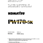 Komatsu PW170-5K Hydraulic Excavator Shop Manual (EEBM000106)