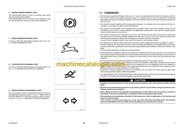 Komatsu CK30-1 Crawler Skid Steer Loader Operation and Maintenance Manual (WEAM006203) - Image 3