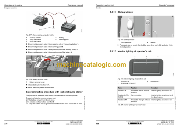 Liebherr LR 626 Crawler Loader Type No. 1841 Operating Manual (From SN 21929) - Image 4
