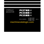Komatsu PC27MR-3, PC30MR-3, PC35MR-3 Hydraulic Excavator Shop Manual (SEN04063-12)