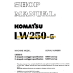 Komatsu LW250-5 Crane Shop Manual (SEBM008905)