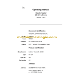 Liebherr LR 624 Litronic Crawler Loader Operating Manual (From SN 12474)