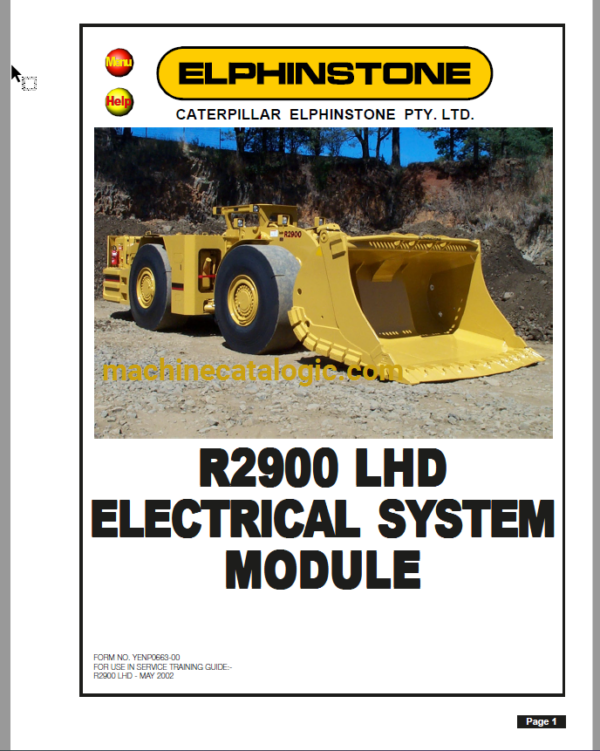 Caterpillar Elphinstone R2900 LHD Full Manual - Image 2