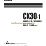 Komatsu CK30-1 Crawler Skid Steer Loader Operation and Maintenance Manual (WEAM006202)