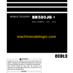 Komatsu BR580JG-1 Mobile Crusher Operation and Maintenance Manual (TEN00203-04)