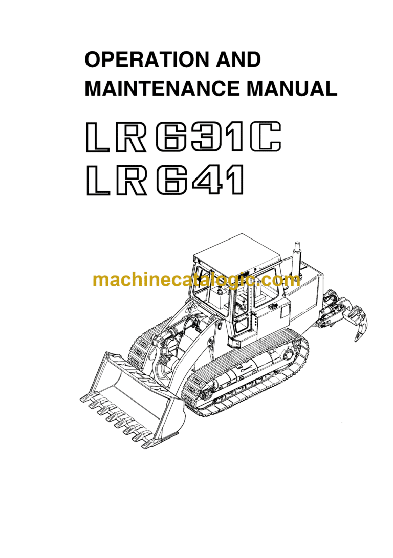 Liebherr LR631C, LR641 Crawler Loader Operating Manual