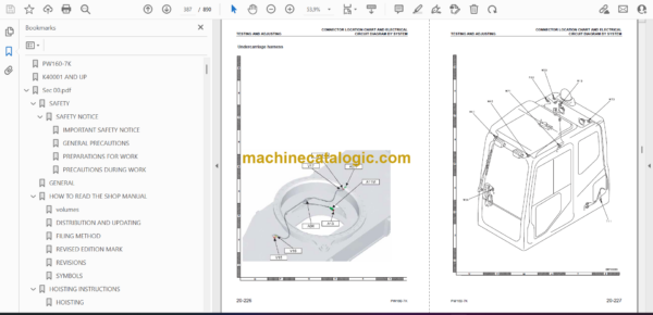 Komatsu PW160-7K Hydraulic Excavator Shop Manual (UEBM002500) - Image 2