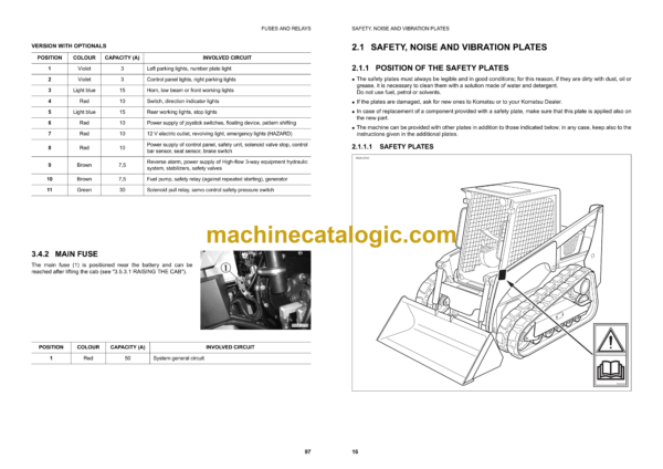Komatsu CK30-1 Crawler Skid Steer Loader Operation and Maintenance Manual (WEAM006202) - Image 3