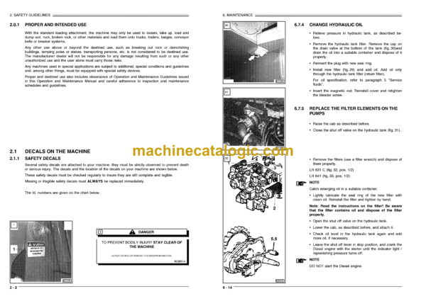 Liebherr LR631C, LR641 Crawler Loader Operating Manual - Image 4