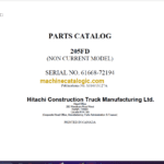 Hitachi 205FD Dump Truck Parts Catalog