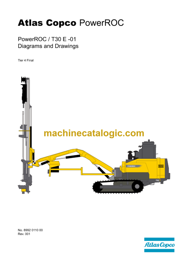 Atlas Copco PowerROC T30E-01 Diagrams and Drawings Manual