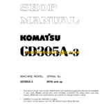 Komatsu GD305A-3 Motor Grader Shop Manual (SEBM018000)
