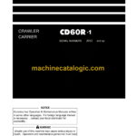 Komatsu CD60R-1 Crawler Carrier Operation and Maintenance Manual (TEN00281-00)