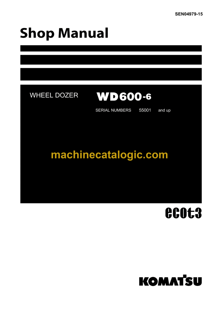 Komatsu WD600-6 Wheel Dozer Shop Manual (SEN04979-15)