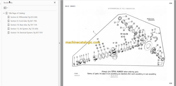 Hitachi 205FD Dump Truck Parts Catalog - Image 2
