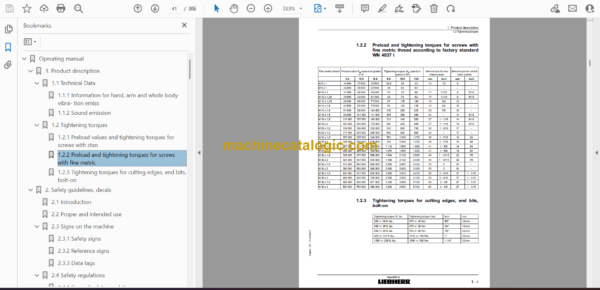 Liebherr LR 624 Litronic Crawler Loader Operating Manual (From SN 12474) - Image 2