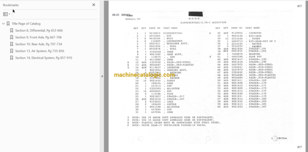 Hitachi 205FD Dump Truck Parts Catalog - Image 3
