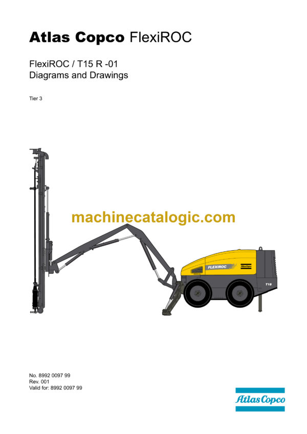 Atlas Copco FlexiROC T15R-01 Tier 3 Diagrams and Drawings Manual