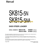 Komatsu SK815-5N, SK815-5NA Skid Steer Loader Shop Manual (CEBM015900)