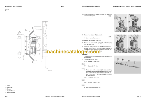 Komatsu SK815-5N, SK815-5NA Skid Steer Loader Shop Manual (CEBM015900) - Image 4