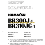 Komatsu BR300J-1, BR310JG-1 Mobile Crusher Shop Manual (SEBM004703)
