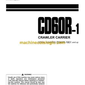 Komatsu CD60R-1 Crawler Carrier Operation and Maintenance Manual (SEAM035602T)