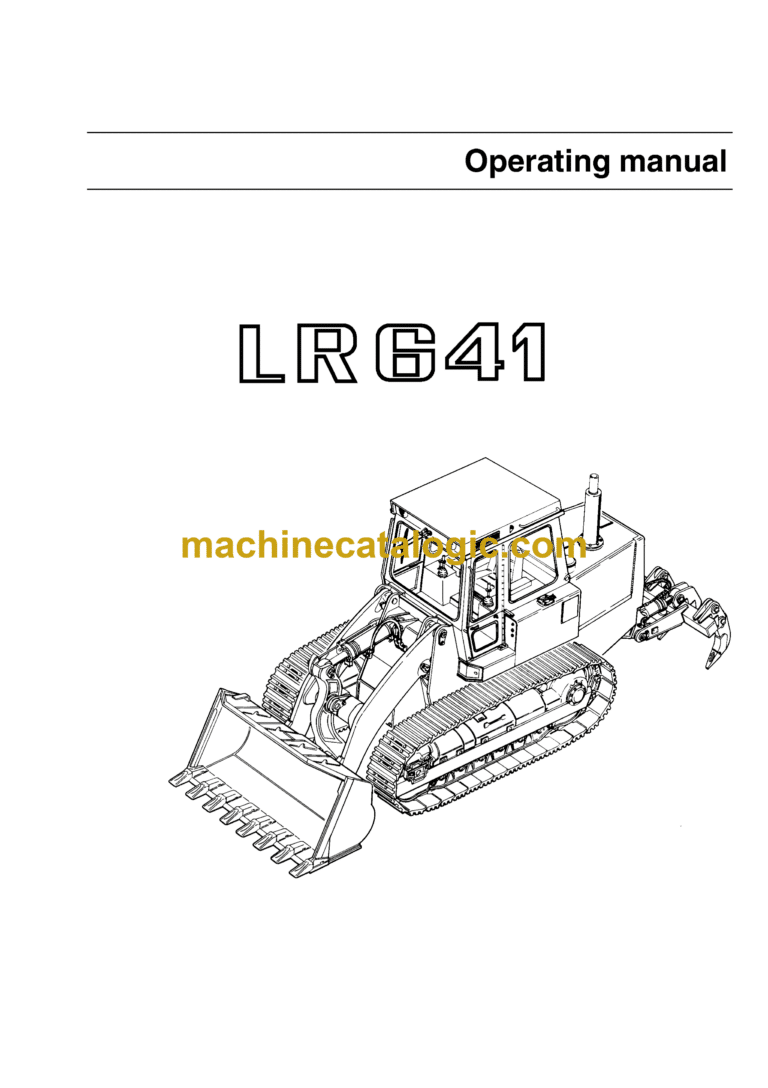 Liebherr LR641 Crawler Loader Operating Manual