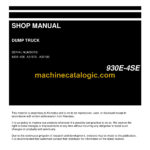 Komatsu 930E-4SE Dump Truck Shop Manual (CEBM030104)