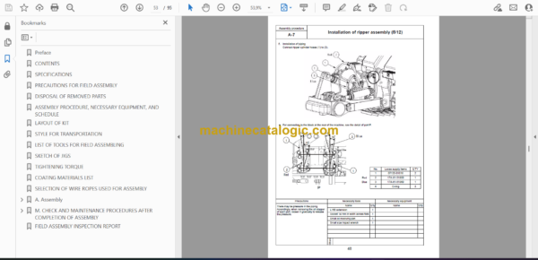 Komatsu D155AX-8 Bulldozer Field Assembly Manual (GEN00128-05) - Image 2