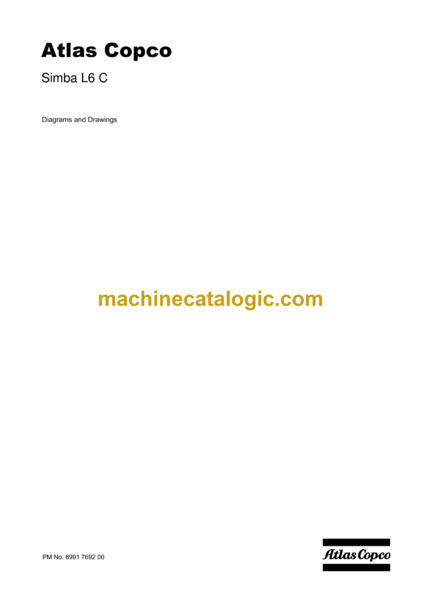 Atlas Copco Simba L6C Diagrams and Drawings Manual