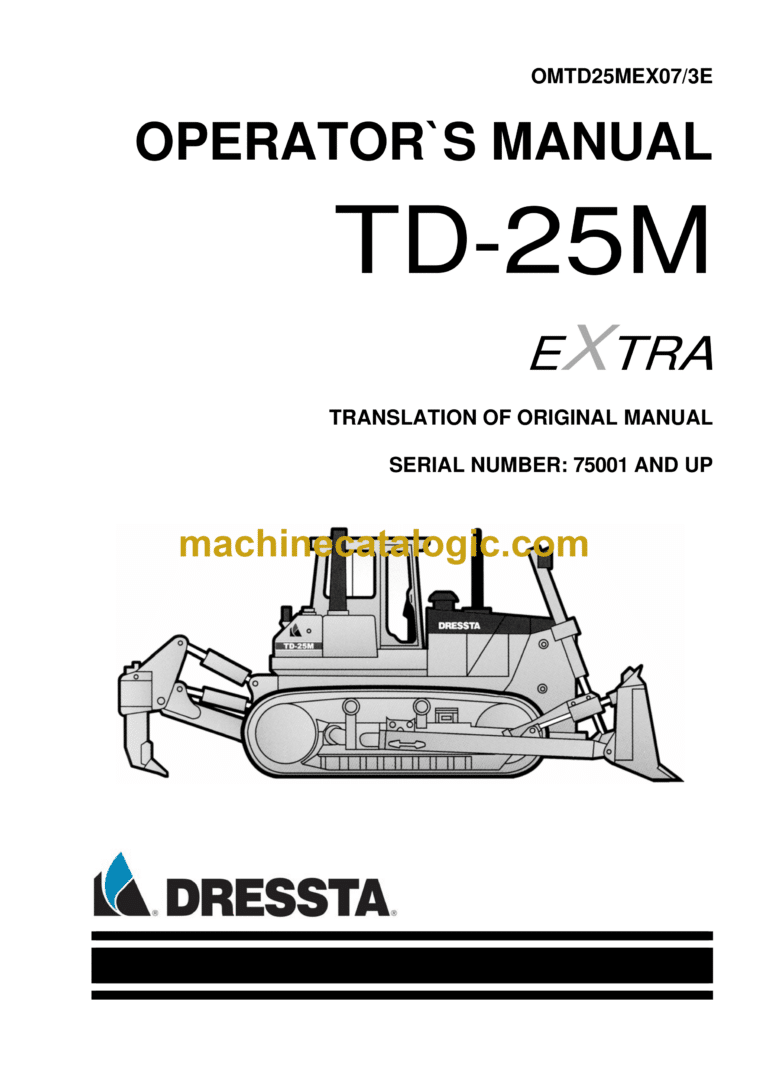Dressta TD-25M Extra Crawler Dozer Operator's Manual