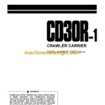 Komatsu CD30R-1 Crawler Carrier Operation and Maintenance Manual (SEAM050800P)