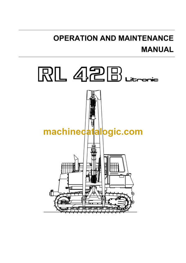 Liebherr RL 42B Litronic Pipe Layer Operating Manual