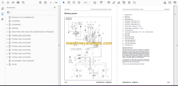 Komatsu PW200-7E0, PW220-7E0 Wheeled Excavator Shop Manual (VEBM949100) - Image 2
