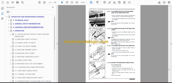 Liebherr RL 42B Litronic Pipe Layer Operating Manual - Image 2