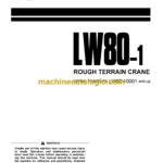 Komatsu LW80-1 Rough Terrain Crane Operation and Maintenance Manual (SEAM002700)