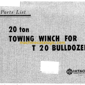 Hitachi T20 Bulldozer Parts Catalog