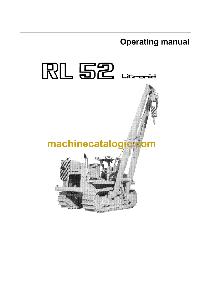 Liebherr RL 52 Litronic Pipe Layer Operating Manual