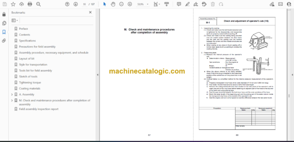 Komatsu D275A-5R Bulldozer Field Assembly Manual (GEN00117-07) - Image 2