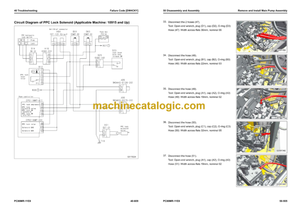 Komatsu PC88MR-11E0 Hydraulic Excavator Shop Manual (SEN06853-09) - Image 3