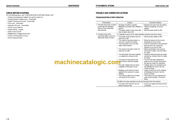 Komatsu BR350JG-1 Mobile Crusher Operation and Maintenance Manual (SEAM020107T) - Image 4