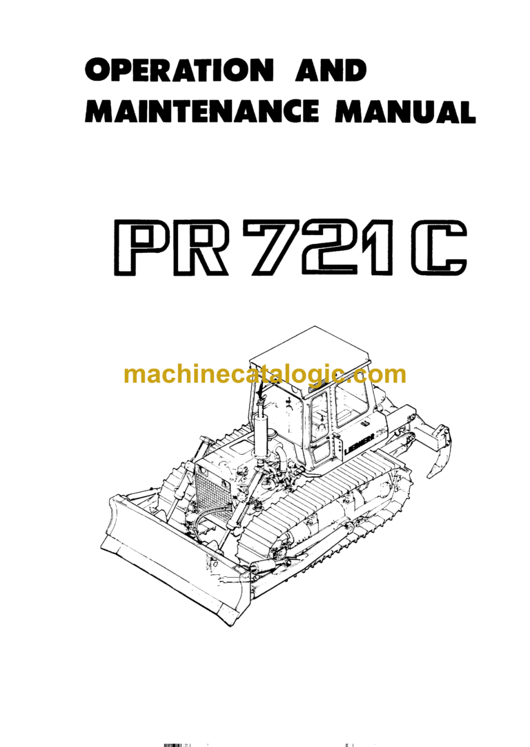 Liebherr PR721C Crawler Loader Operating Manual