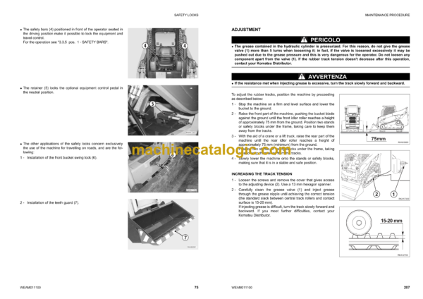 Komatsu CK25-1 Crawler Steer Loader Operation and Maintenance Manual (WEAM011100) - Image 4